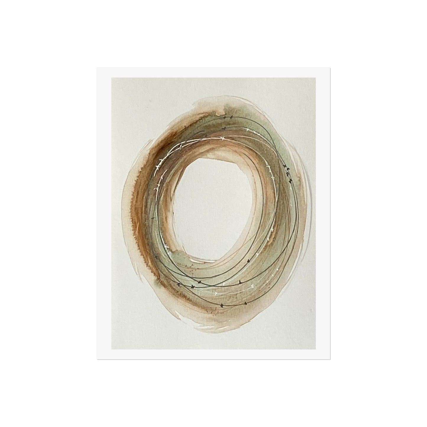 "Mark00008" Abstract Fine Art Print by Georgette Alfau | Modern Wall Art, Minimalist Earth Tone Home Decor