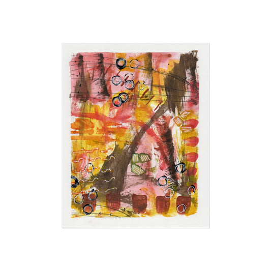 "Mark00005" Abstract Wall Art Print Bold Red Abstract, Modern Wall Decor by Georgette Alfau