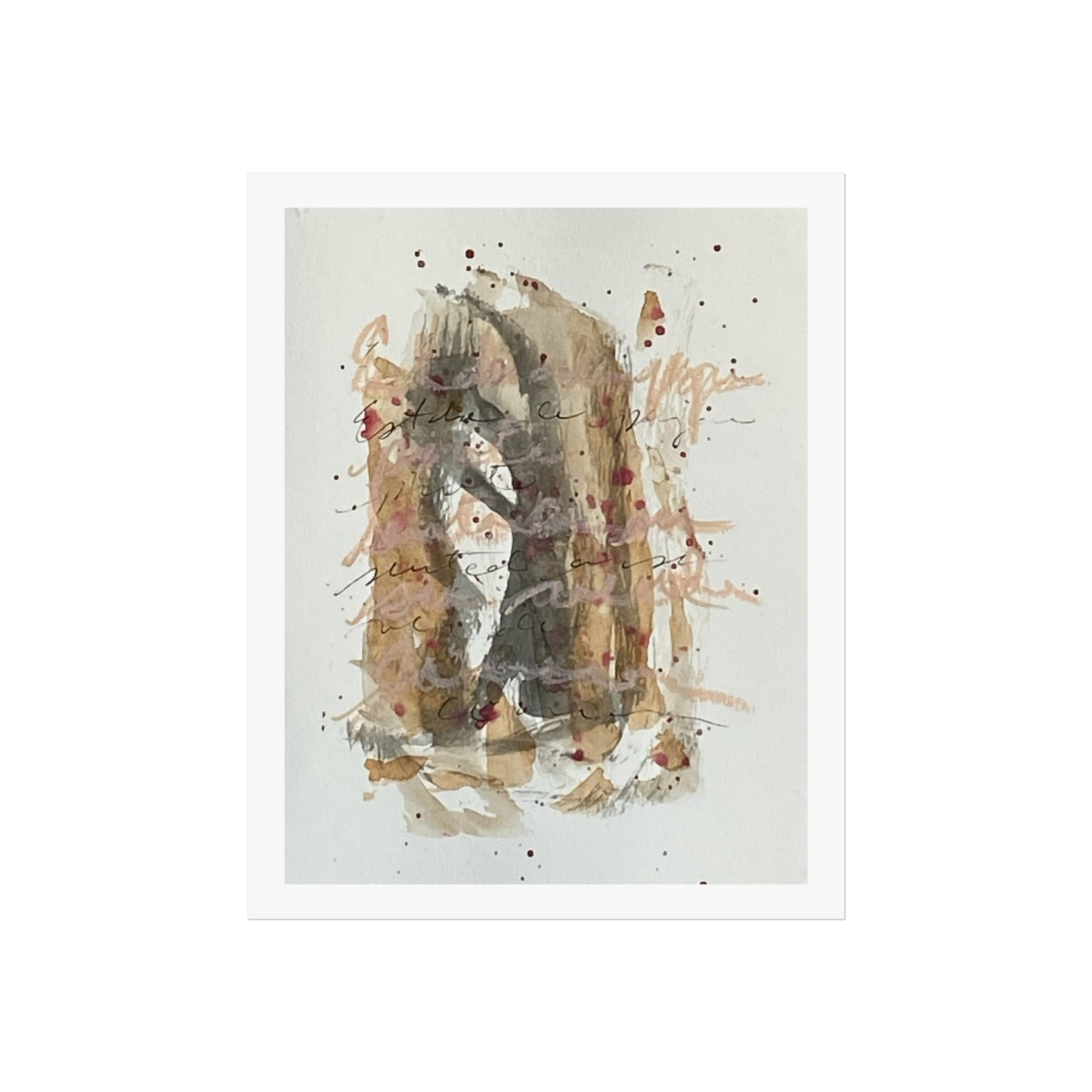 "Mark00014" Abstract Fine Art Print by Georgette Alfau | Modern Wall Art, Minimalist Earth Tone Home Decor