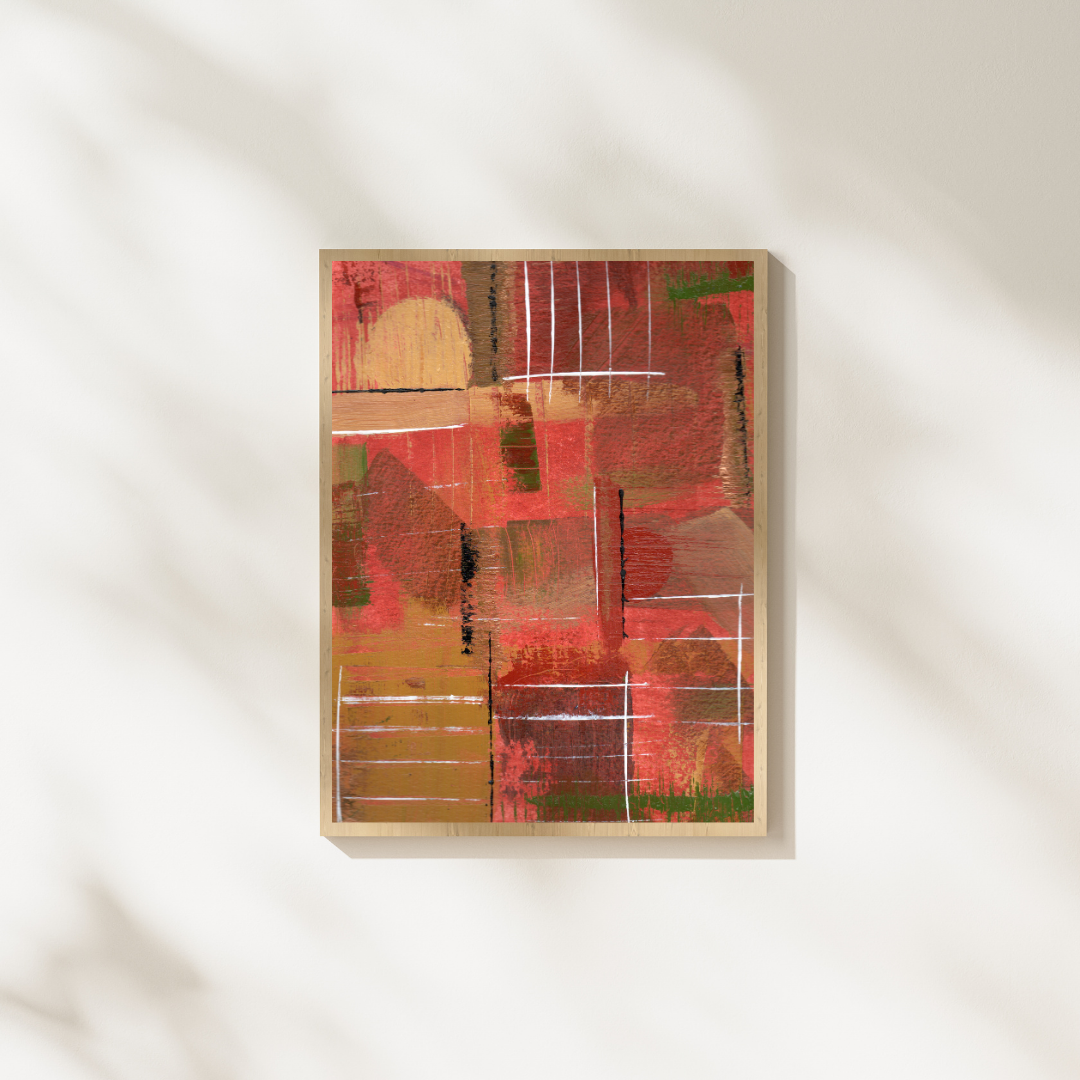 "Mark00000" Abstract Fine Art Print by Georgette Alfau | Modern Wall Art in Rustic Earth Tones