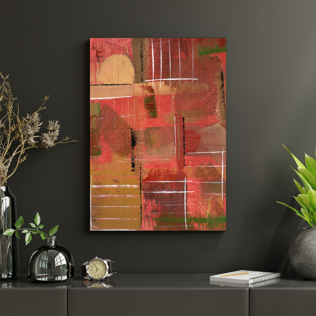 "Mark00000" Abstract Fine Art Print by Georgette Alfau | Modern Wall Art in Rustic Earth Tones