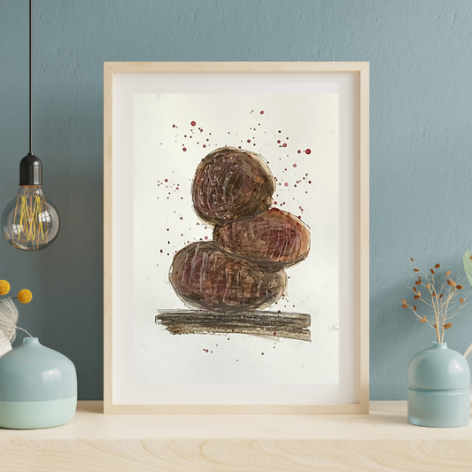 "Mark00007" Abstract Fine Art Print by Georgette Alfau | Modern Wall Art, Earthy Minimalist Home Decor