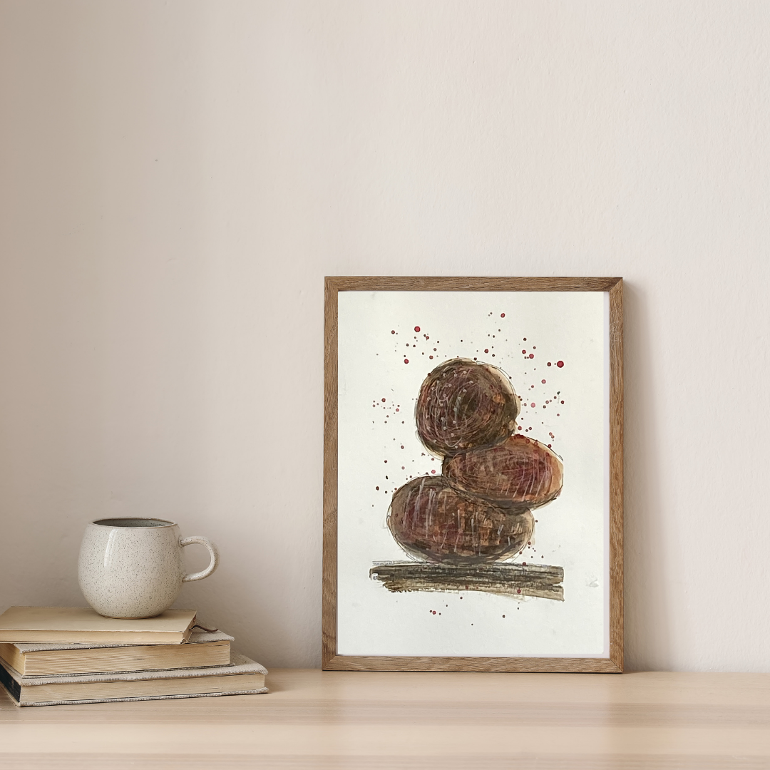 "Mark00007" Abstract Fine Art Print by Georgette Alfau | Modern Wall Art, Earthy Minimalist Home Decor