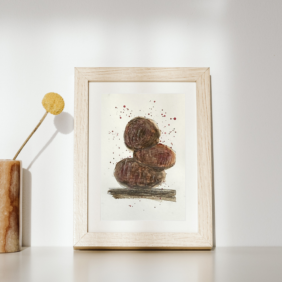 "Mark00007" Abstract Fine Art Print by Georgette Alfau | Modern Wall Art, Earthy Minimalist Home Decor