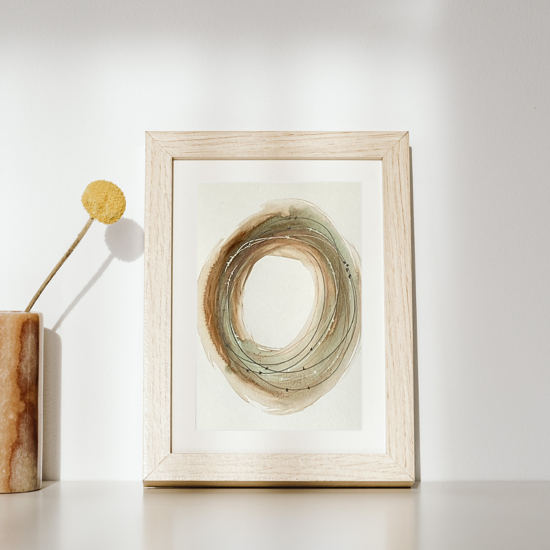 "Mark00008" Abstract Fine Art Print by Georgette Alfau | Modern Wall Art, Minimalist Earth Tone Home Decor