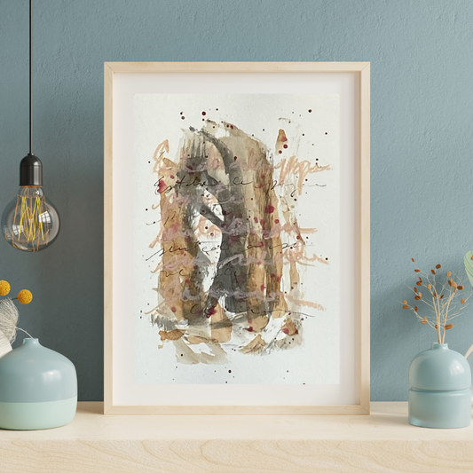 "Mark00014" Abstract Fine Art Print by Georgette Alfau | Modern Wall Art, Minimalist Earth Tone Home Decor